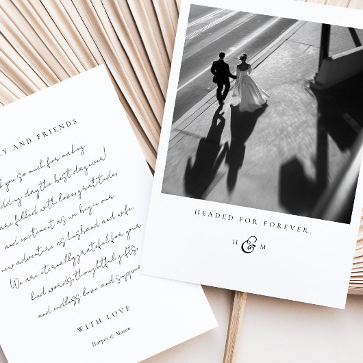 Foto "Gehört für immer" Danke Karte