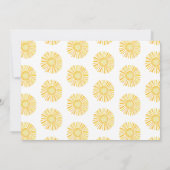 Foto Gelb Erste Reise rund um die Sonne 1. Geburts Einladung (Rückseite)