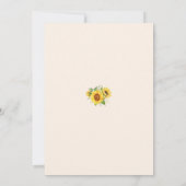 Foto Gelbe Sonnenblumen Hochzeitsskript (Rückseite)