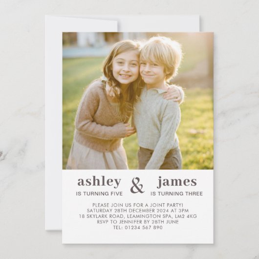 Foto Gemeinsame Einladung zum Geburtstag (Vorderseite)