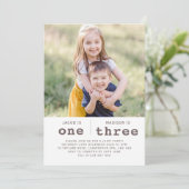 Foto Gemeinsame Einladung zum Geburtstag (Stehend Vorderseite)