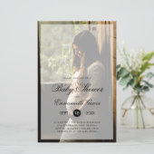 Foto Gender Neutral Budget Babydusche Einladung (Stehend Vorderseite)