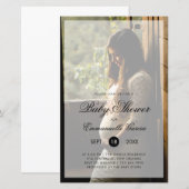 Foto Gender Neutral Budget Babydusche Einladung (Vorne/Hinten)