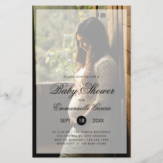 Foto Gender Neutral Budget Babydusche Einladung (Vorderseite)