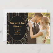 Foto Geometric Art Deco Hochzeit Save The Date (Vorderseite)