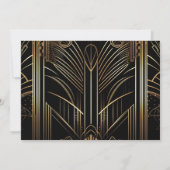 Foto Geometric Art Deco Hochzeit Save The Date (Rückseite)