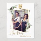 Foto geometrische QR Business Weihnachtsgrüße Flyer (Vorne)