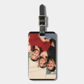 Foto-Gepäck-Umbau mit ledernem Bügel Gepäckanhänger (Vorderseite vertikal)