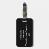 Foto-Gepäck-Umbau mit ledernem Bügel Gepäckanhänger (Rückseite vertikal)