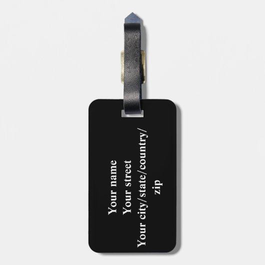 Foto-Gepäck-Umbau mit ledernem Bügel Gepäckanhänger (Rückseite vertikal)