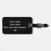 Foto-Gepäck-Umbau mit ledernem Bügel Gepäckanhänger (Rückseite horizontal)