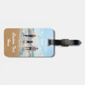 Foto-Gepäckanhänger mit benutzerdefiniertem Textna Gepäckanhänger (Rückseite horizontal)