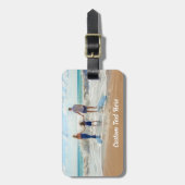 Foto-Gepäckanhänger mit benutzerdefiniertem Textna Gepäckanhänger (Vorderseite vertikal)