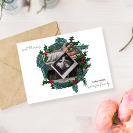 Foto gerahmt in Weihnachtskranz Feiertagskarte