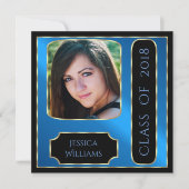 Foto Gerahmter Abschluss Doppelseitig Einladung (Vorderseite)