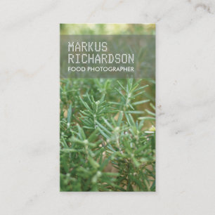 FOTO Geschäfts-Karte für Fotografen oder Köche Visitenkarte