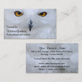 Foto-Geschäftskarte Snowy-Eule nahe hohe Visitenkarte (Vorne/Hinten)