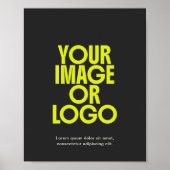 Foto Geschäftslogo einfach minimal schwarz Poster (Vorne)