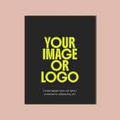 Foto Geschäftslogo einfach minimal schwarz Poster