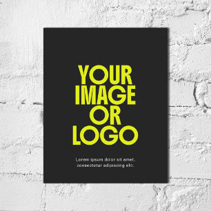 Foto Geschäftslogo einfach minimal schwarz Poster