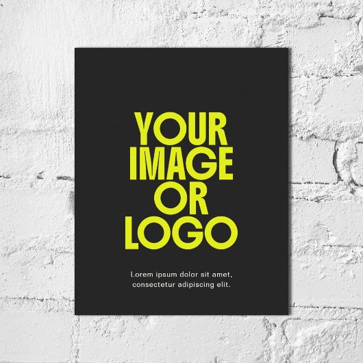 Foto Geschäftslogo einfach minimal schwarz Poster