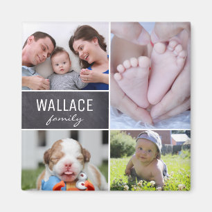 Foto-Geschenk - Collage von Familienphotographie Magnet
