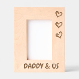 Foto Geschenk für den Vater von Triplets, Daddy &  Geätzte Rahmen