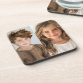Foto-Geschenk für Enkel oder Kinder Getränkeuntersetzer (Linke Seite)