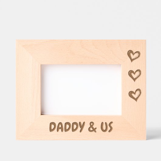 Foto-Geschenk für Vater, Daddy und US-Bilderrahmen Geätzte Rahmen (Vorderseite)