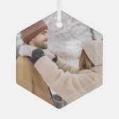Foto-Geschenk kundenspezifisch Personalisiert Ornament Aus Glas (Vorderseite)