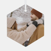 Foto-Geschenk kundenspezifisch Personalisiert Ornament Aus Glas (Rückseite)