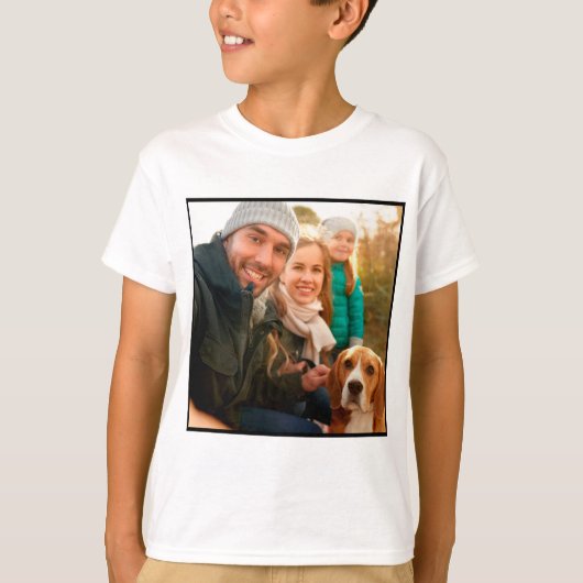 Foto Geschenk | Modernes Personalisiertes Foto T-Shirt (Vorderseite)