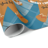 Foto Geschenk Wrap Gingerbread Mann HAMbWG Geschenkpapier (Rolleneckpunkt)