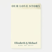 FOTO Geschenke für Neukunden UNSERE LIEBE GESCHICH Post-it Klebezettel (Vorderseite)