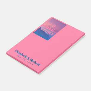 FOTO Geschenke für Neukunden UNSERE LIEBE GESCHICH Post-it Klebezettel