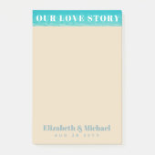 FOTO Geschenke für Neukunden UNSERE LIEBE GESCHICH Post-it Klebezettel (Vorderseite)