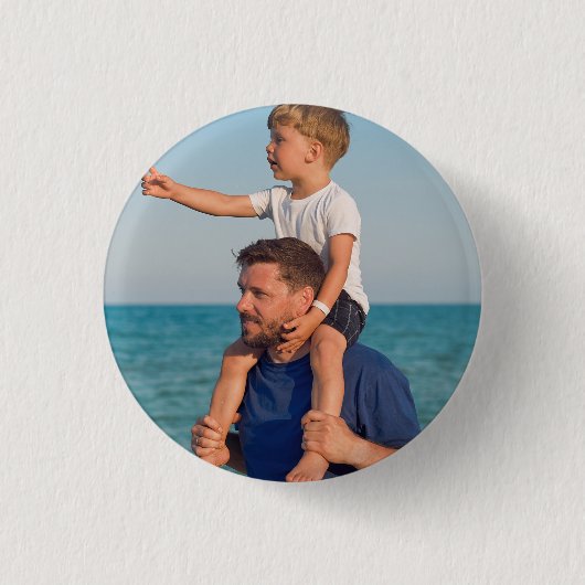 Foto-Geschenke für Papa Aufkleber Button (Vorderseite)