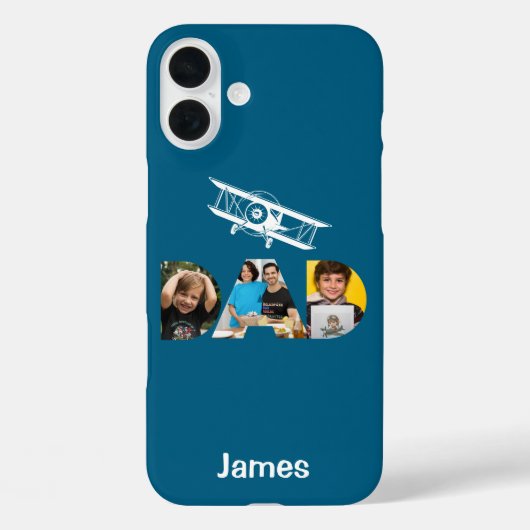 Foto-Geschenke für Vater, monogramiert, Flugzeug, Case-Mate iPhone Hülle (Rückseite)