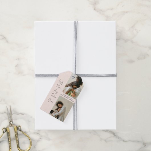 Foto-Geschenkmarke für Muttertag - Personalisiert Geschenkanhänger (Mit Garn)