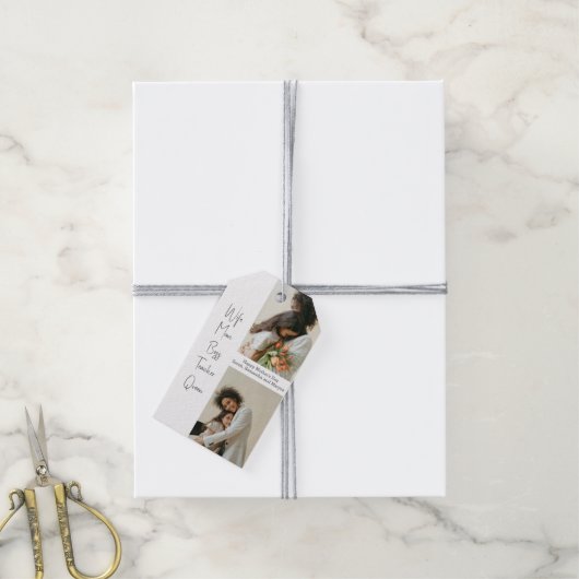 Foto-Geschenkmarke für Muttertag - Personalisiert Geschenkanhänger (Mit Garn)