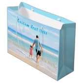 Foto-Geschenktasche für Ihre Fotos VATER Große Geschenktüte (Vorderseite Schrägansicht)