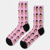 Foto-Gesichtssocken, einzigartig personalisiert Socken (Linkes Detail)