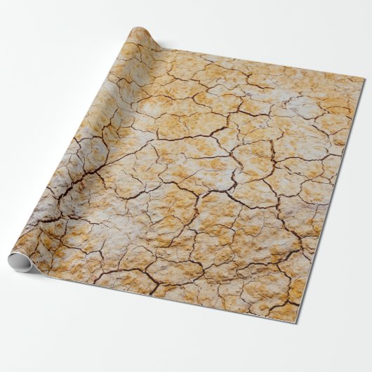 Foto getrockneter brauner Erde Geschenkpapier (Ungerollt)