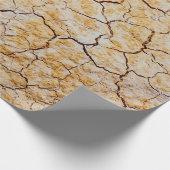 Foto getrockneter brauner Erde Geschenkpapier (Ecke)