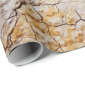 Foto getrockneter brauner Erde Geschenkpapier (Rolleneckpunkt)