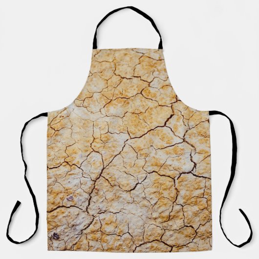 Foto getrockneter brauner Erde Schürze (Vorderseite)