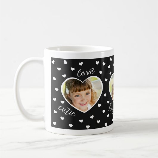 Foto-Gewohnheits-Tasse der Schatz-3 Kaffeetasse (Links)