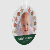 Foto Gingerbread Girl Green Ornament (Vorderseite)