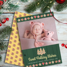 Foto Gingerbread Sweet wünscht grünes, rustikales 