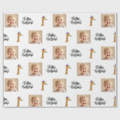 Foto-Giraffe-Geburtstag-Geschenkpapier Geschenkpapier (Flach)
